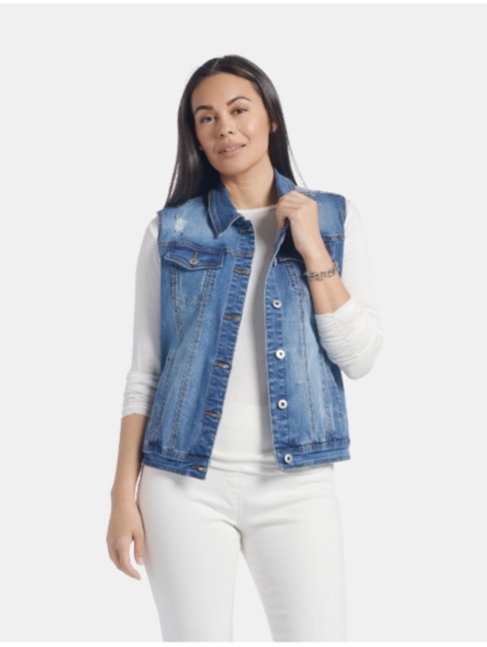 Coco + Carmen Light Blue Denim Vest